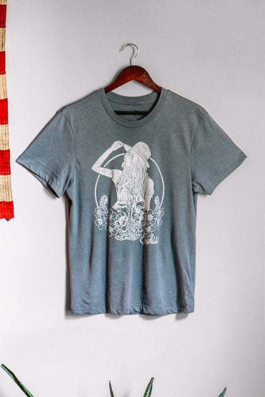Blue Cowgirl Tee