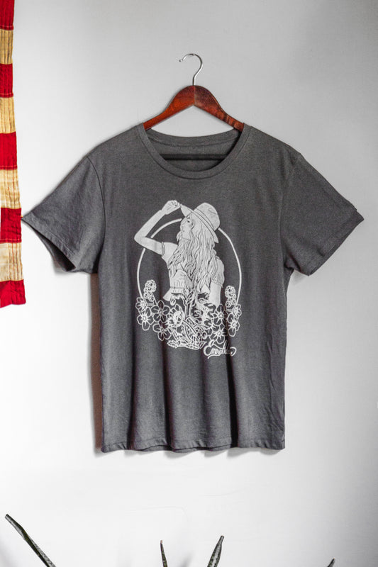 Grey Cowgirl Tee