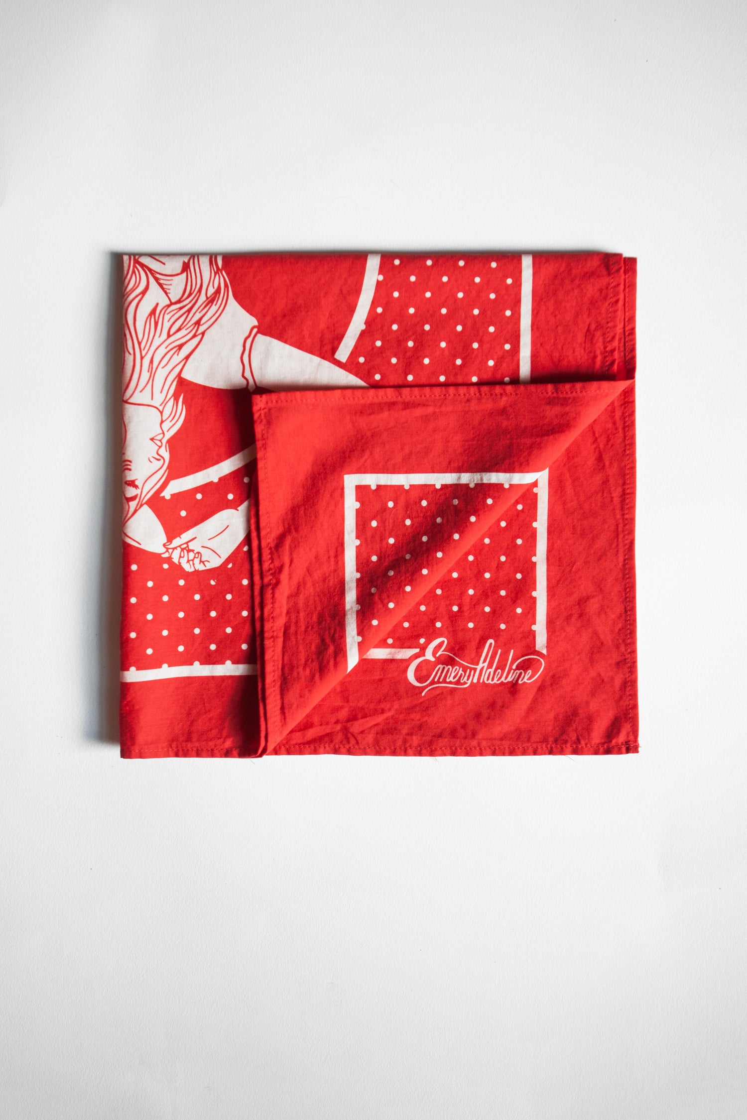 folded red emery adeline cowgirl bandana